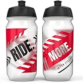 KOM Cycling Water Bottle Collection 500ml (16.9oz) Cycling Water Bottle Inspiration (2 Bottles, Ride. More.)