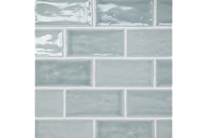 Bedrosians Marin 2.5" x 5" Ceramic Wall Tile, Misty Blue (60-Pack, 5.38 SF)