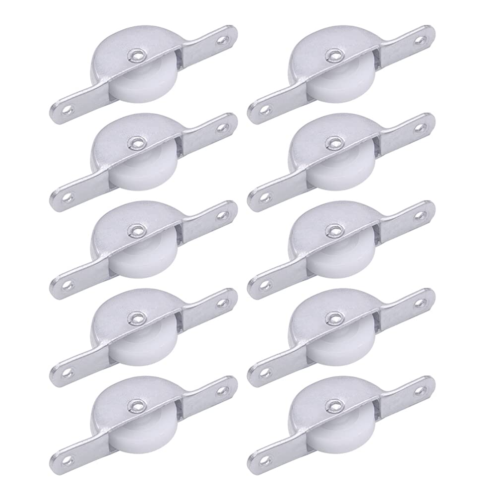Angoily Sliding Door Track Wheels 10Pcs Plastic Closet Door Rollers Replacement for Wardrobe and Shower Doors Smooth Operation and Stable Sliding