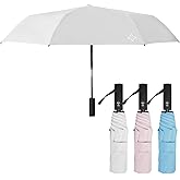 LILAC Travel Umbrella for Rain - Windproof Compact Folding Umbrella with 43" Canopy - Auto Open Close Portable Parasol - UPF 100+ Sun Protection