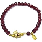 twinkle eye 2026 New Year of Horse Charm Beaded Stretch Bracelets for Women Chinese Zodiac Red Jade Horse Pendant Bracelets Feng Shui Protection Lucky Amulet Jewelry New Year Jewelry Gifts-Red
