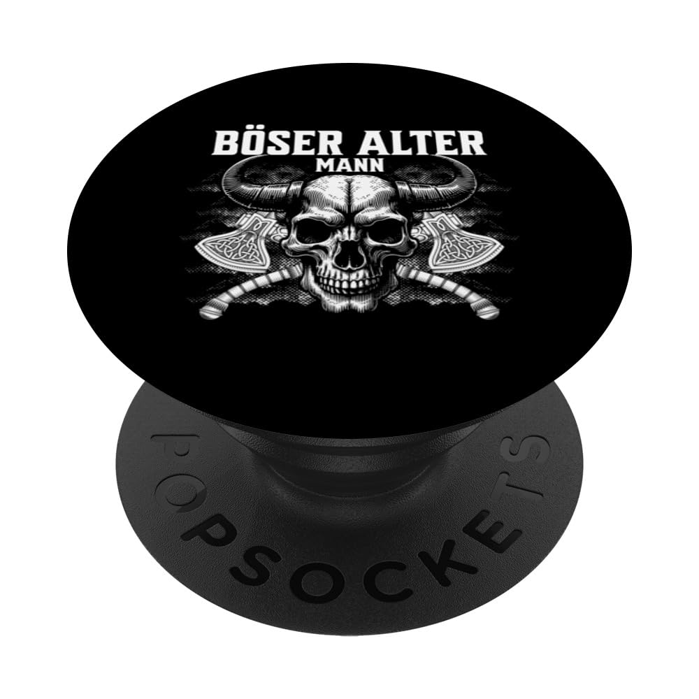 Bad Old Man Nordmann Skull Dad Grandpa Viking PopSockets Swappable PopGrip — image 1