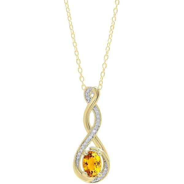Dazzlingrock 14K Yellow Gold Teardrop Pendant - 9x6mm Lab Created Pink Sapphire & 0.10ct Diamond Necklace - View #11