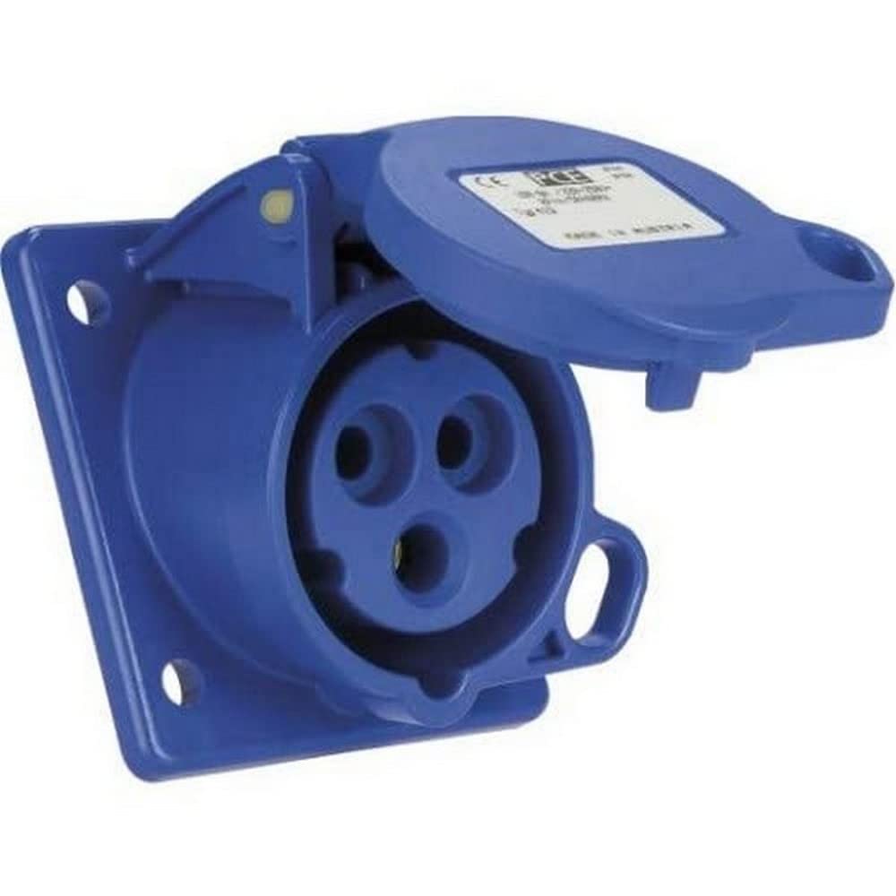 SIROX® CEE mounting Box IP 44, 3-pin, 230 V, 6 h, Oblique Current 16 A, Connection Technology Screw Terminal, Lockable yes, Flange Dimensions 62 x 68 mm