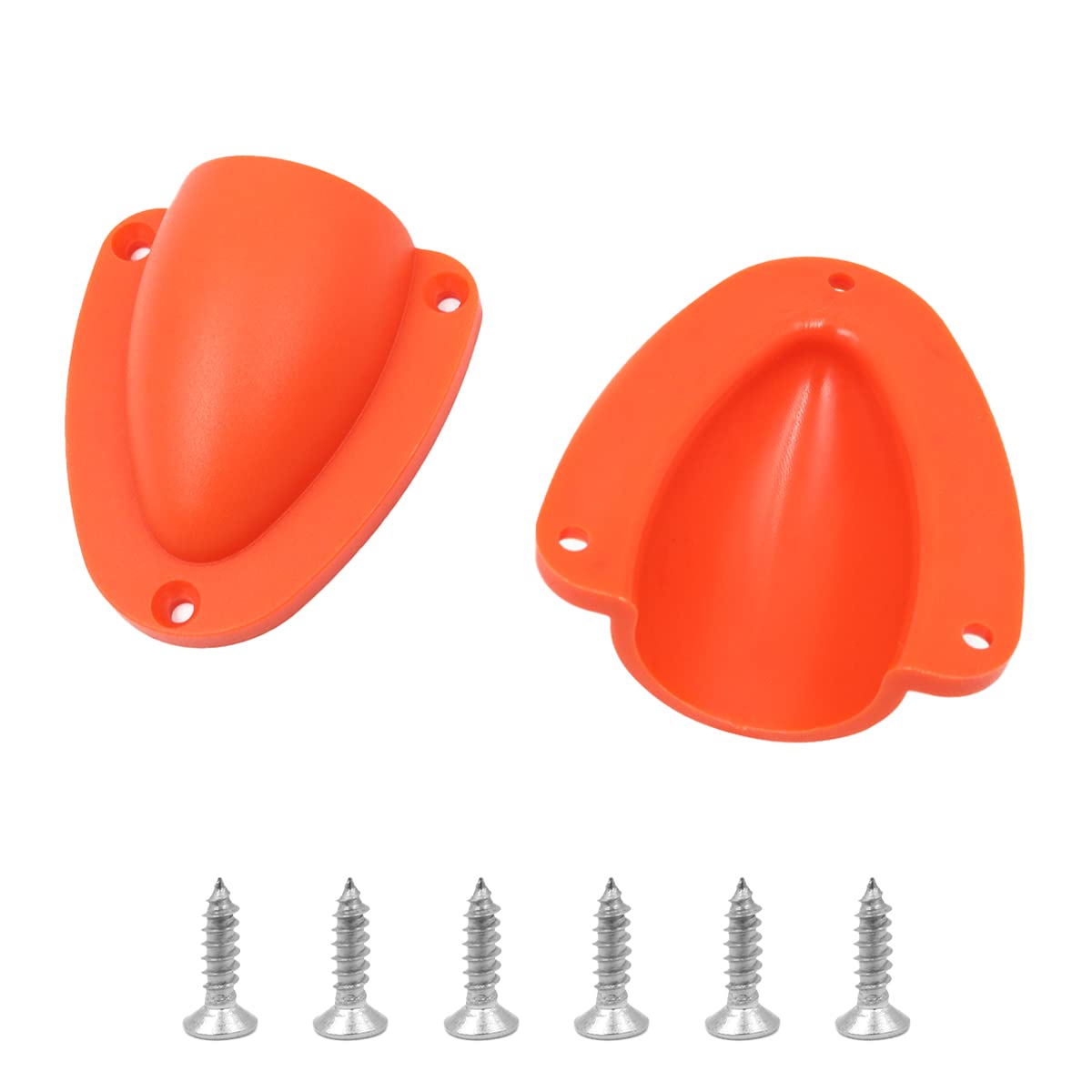 Tiardey 2pcs Universal Nylon Wire Cable Vent Cover Clam Shell Clamshell Vent Ventilator Through Vents for Boat - Orange （Small）