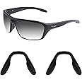 Acefrog 2 Pieces Upgraded Nose Pads for Oakley Split Shot OO9416, Crossrange OO9371, Targetline OO9397 OO9398 Sunglasses, Push-in Nose Piece Replacement, Anti-Slip, Black
