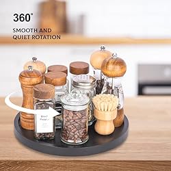 Wood Lazy Susan Organizer Kitchen Turntable for
