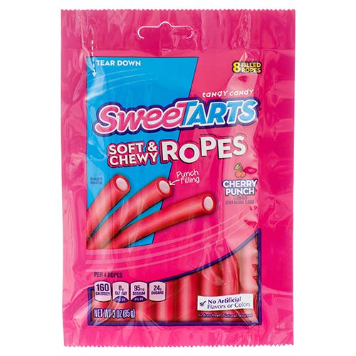 NEW 362173 NESTLE PEG SWEETARTS SOFT CHEWY ROPE 3Z (12-PACK) CANDY BAG CHEAP WHOLESALE DISCOUNT BULK CANDY CANDY BAG
