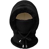 3 in 1 Beanie Hat with Scarf and Mask, Soft Knit Hat for Women, Warm Winter Face Mask Set, Perfect for Daily Wear