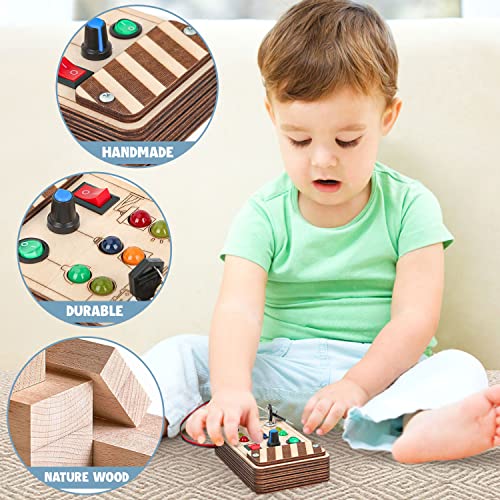 DINORUN Busy Board Montessori Toys for 2 Year Old, Busy Board Toys with