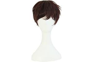 MapofBeauty Fashion Women Natural Short Curly Wig (Dark Brown)