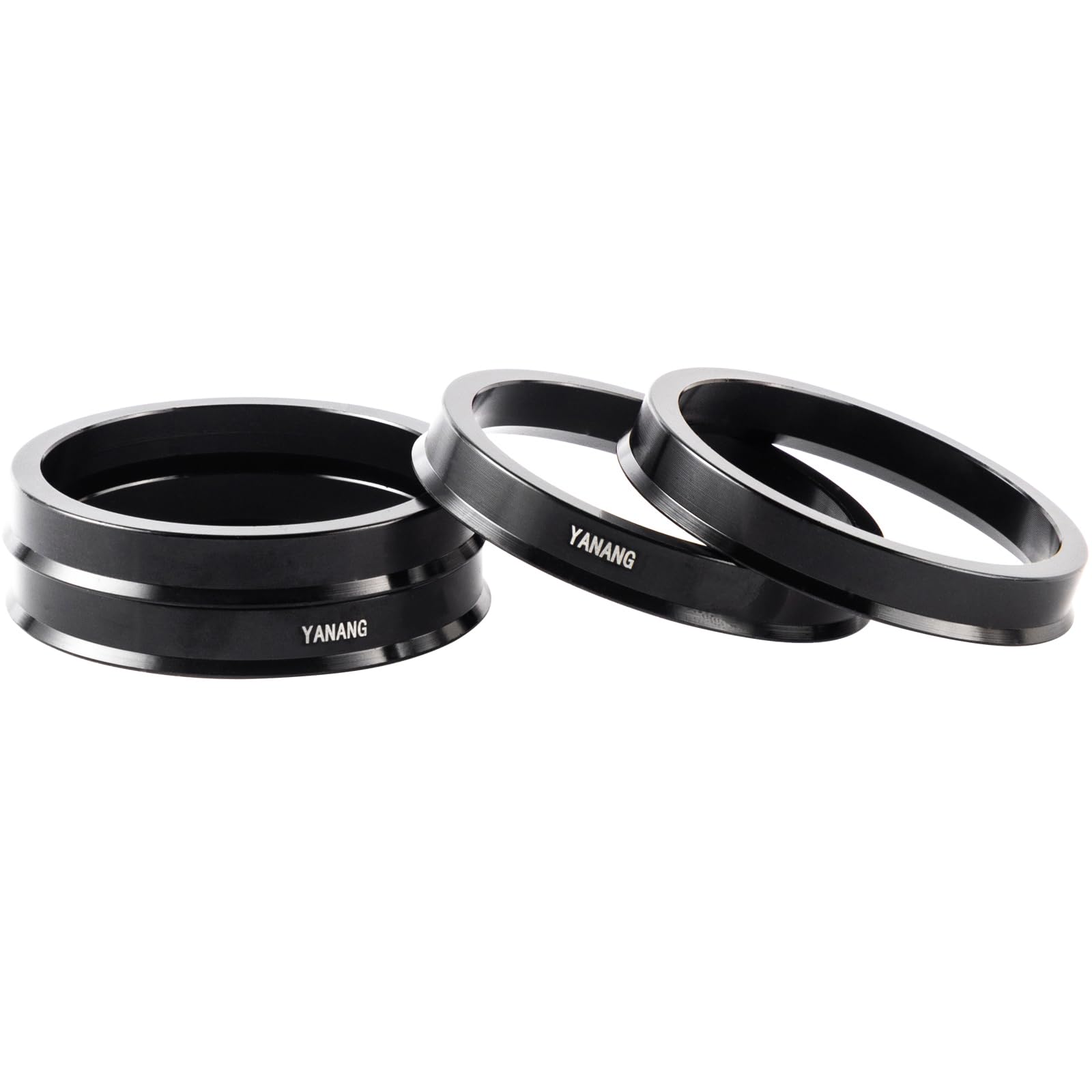 Photo 1 of YANANGPARTS 66.1 to 73.1 Black Hub Centric Rings (Pack of 4) Aluminium Alloy Wheel Center Rings Hub rings 73.1 to 66.1 ID=66.1mm OD=73.1mm