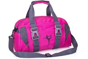 WVMKOR Small/Large Dance Duffle Bag For Girls Sport Gym Bags For Women Yoga Bag (Rose, Small)