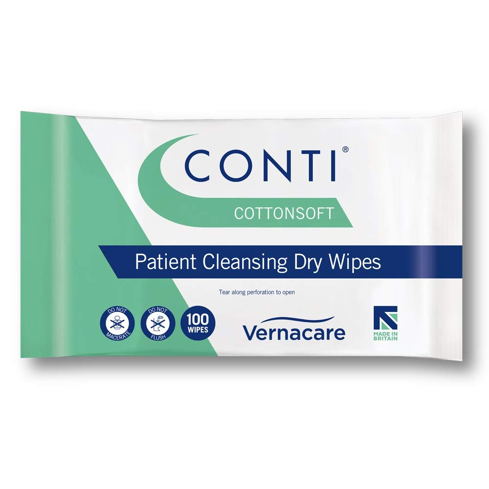 Conti CottonSoft Regular Dry Wipes - 100 Pack