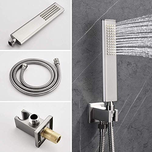 Iriber Ceiling Mount Rain Shower System with Shower Head and Handheld