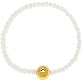 BXDA Black Red White Gemstone Beaded Bracelets Stack for Women, Handmade Adjustable Gold Beads Stackable Bracelet Outfit Accessories Jewelry Gift.