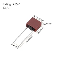 uxcell 30Pcs DIP Mounted Miniature Square Slow Blow
