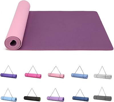 Yoga Matte Yogamatte Rutschfest TPE 183x61x0,6cm