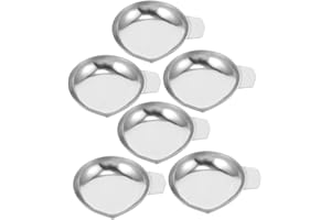 Mikinona 6pcs Stainless Steel Weighing Dishes Electronic Scale Tray for Accurate Measurement Laboratory and