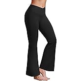 BRXL Flare Leggings for Women V Cross Over High Waisted Wide Leg Yoga Pants Bell Bottom Gym Workout Pants Tummy Control