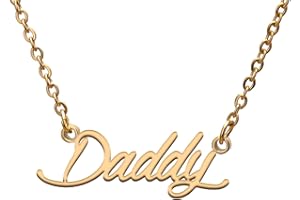 GR859C Name Tag Necklaces for Her His Friends Familys Relationship Memory Jewelry Gift