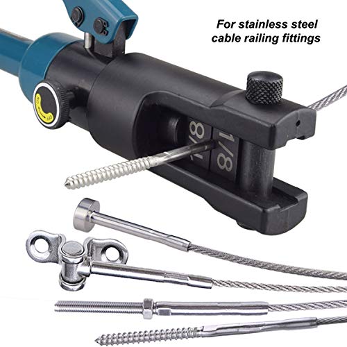 Lulultn Wire Railing Crimper for 1/8, 3/16 Stainless Steel Cable