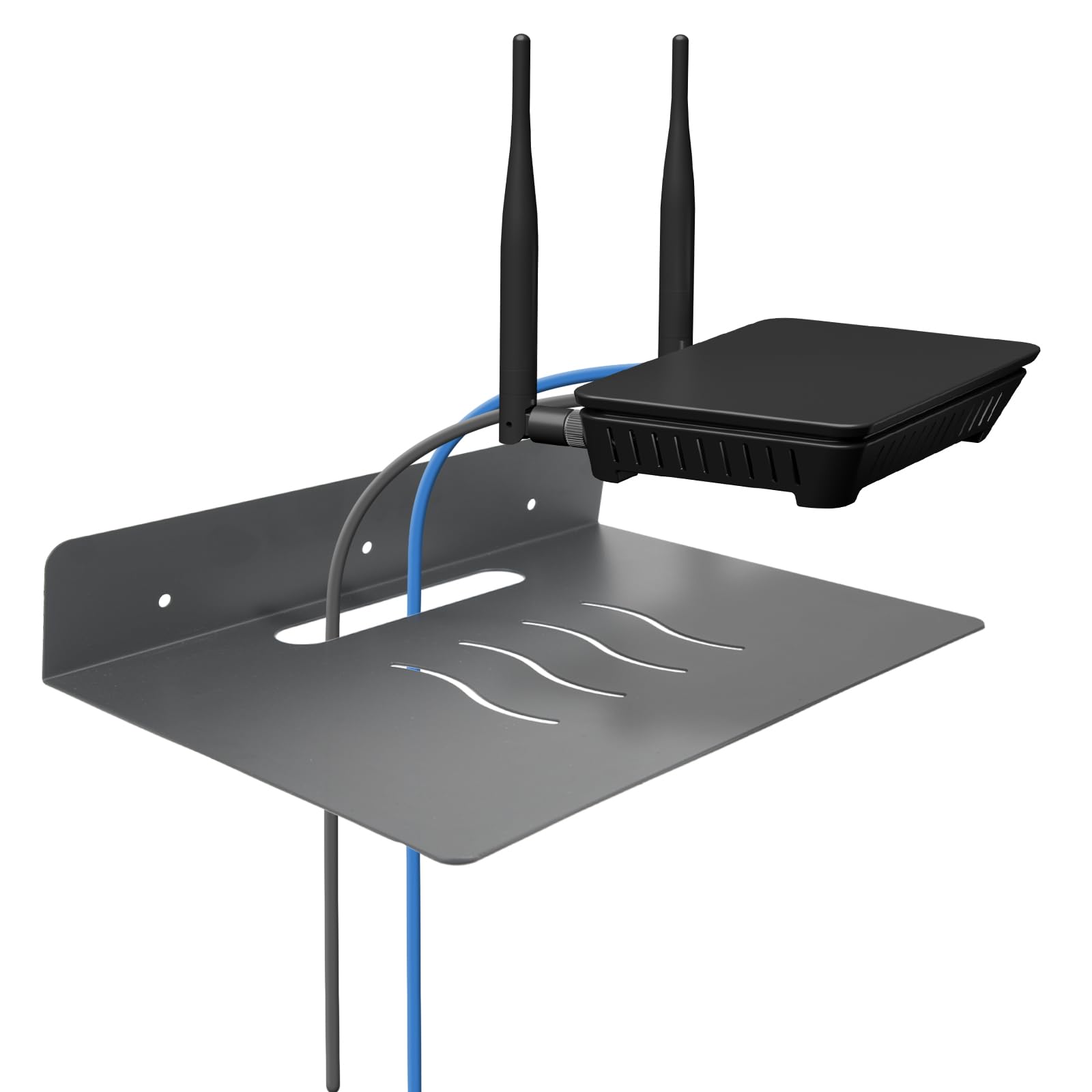 Photo 1 of MZDMY Steel Floating Shelves for Wall,Small Wall Shelf?Suitable for Bedroom, Living Room, Bathroom, Kitchen, Office (Grey, 9.06x6.89 in)