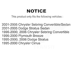 Front Wheel Bearing And Hub Assembly Pair For