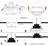 Lighting Master 3 Inch LED Downlights 7W RGBW Bluetooth Alexa 6 Pack view 6