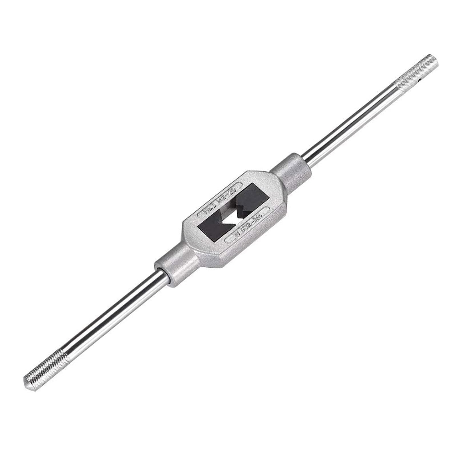 TA-VIGOR Adjustable Tap Wrench Handle, for Metric M5-M20 W7/32-3/4 Taps, Tap Reamer Tapping Hand Tool for Machinist Repair, Medium Carbon Steel Handle with Nickel Plated