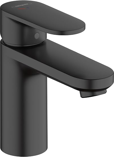Hansgrohe Vernis Blend Basin Tap 100 matt black with pop-up waste