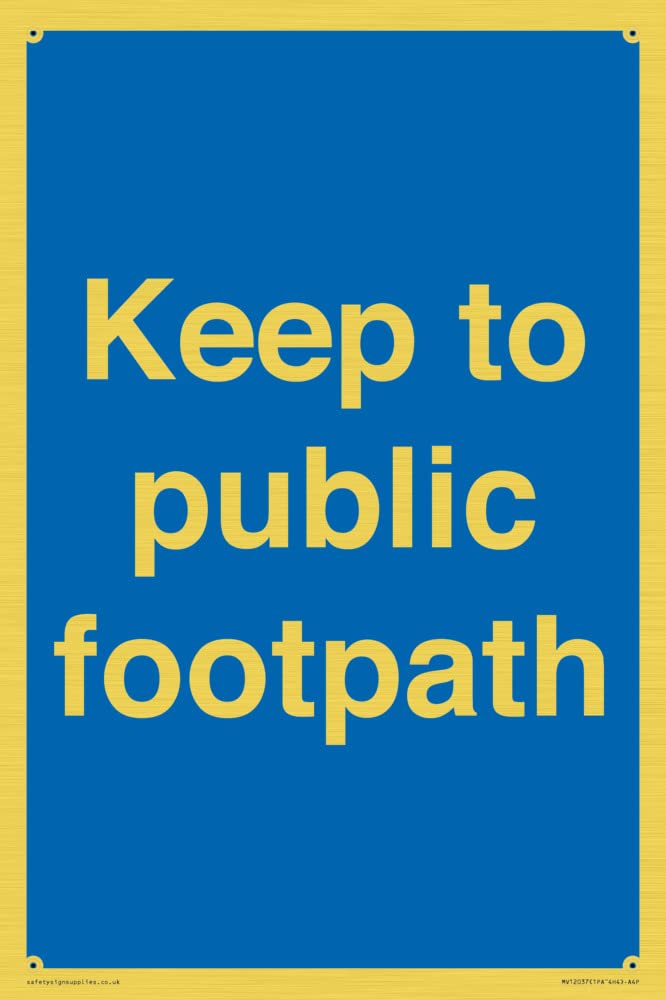 Keep to public footpath Sign - 200x300mm - A4P