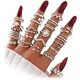 KISS WIFE Gold Knuckle Rings Set for Women, Dainty Simple Trendy Cute Stackable Finger Rings Pack, Stacking Layering on Thumb and Knuckle, Mixed Size