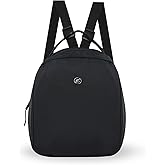 WisePoint Lightweight Small Backpack, Nylon Rucksack for Women with 8 Pockets, Large Capacity Casual Daypacks for Commuting (Black)