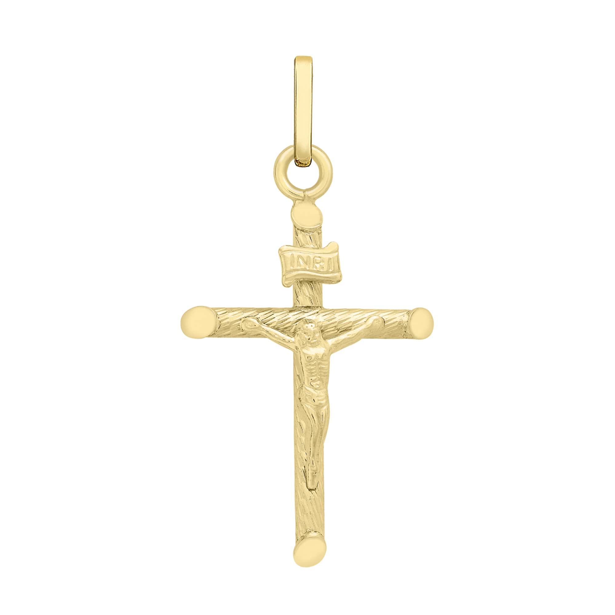 CARISSIMA Women's 9ct Yellow Gold Crucifix Pendant of 2.7cm/1"