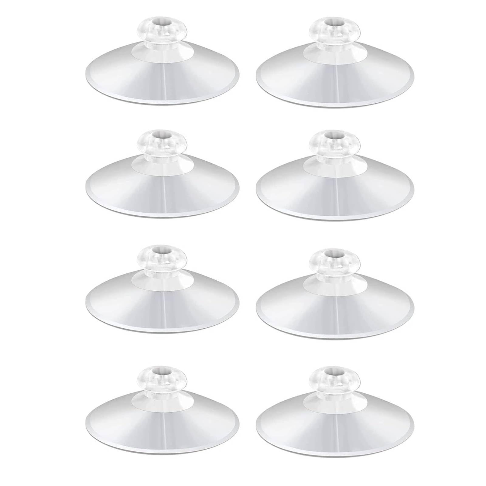 Shower Caddy Connectors Suction Cups for Bathroom, 2 Inch PVC Plastic Heavy Strength Large Clear Sucker Without Hooks, Replacement Suction Cups Compatible with iDesign (8PCS)