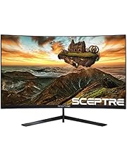 Sceptre Curved 27" Gaming Monitor up to 165Hz DisplayPort 144Hz HDMI Edge-Less AMD FreeSync Premium, Build-in Speakers Machine Black 2021 (C275B-1858RN)
