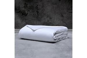 LUXOME Luxury Duvet Cover | Oversized Fit | 37.5® Technology | Crisp Cool Feel | Thermal-Regulating | 2X Cover Ties | King/Cal King - 108"x98" | White