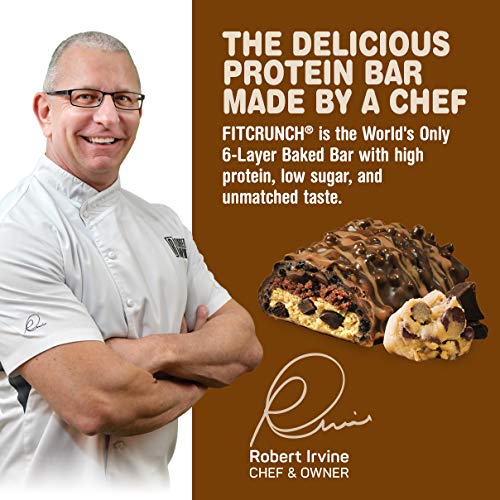 FITCRUNCH Protein Bars, Designed by Robert Irvine, Protein Bar, Gluten Free, Award Winning Taste