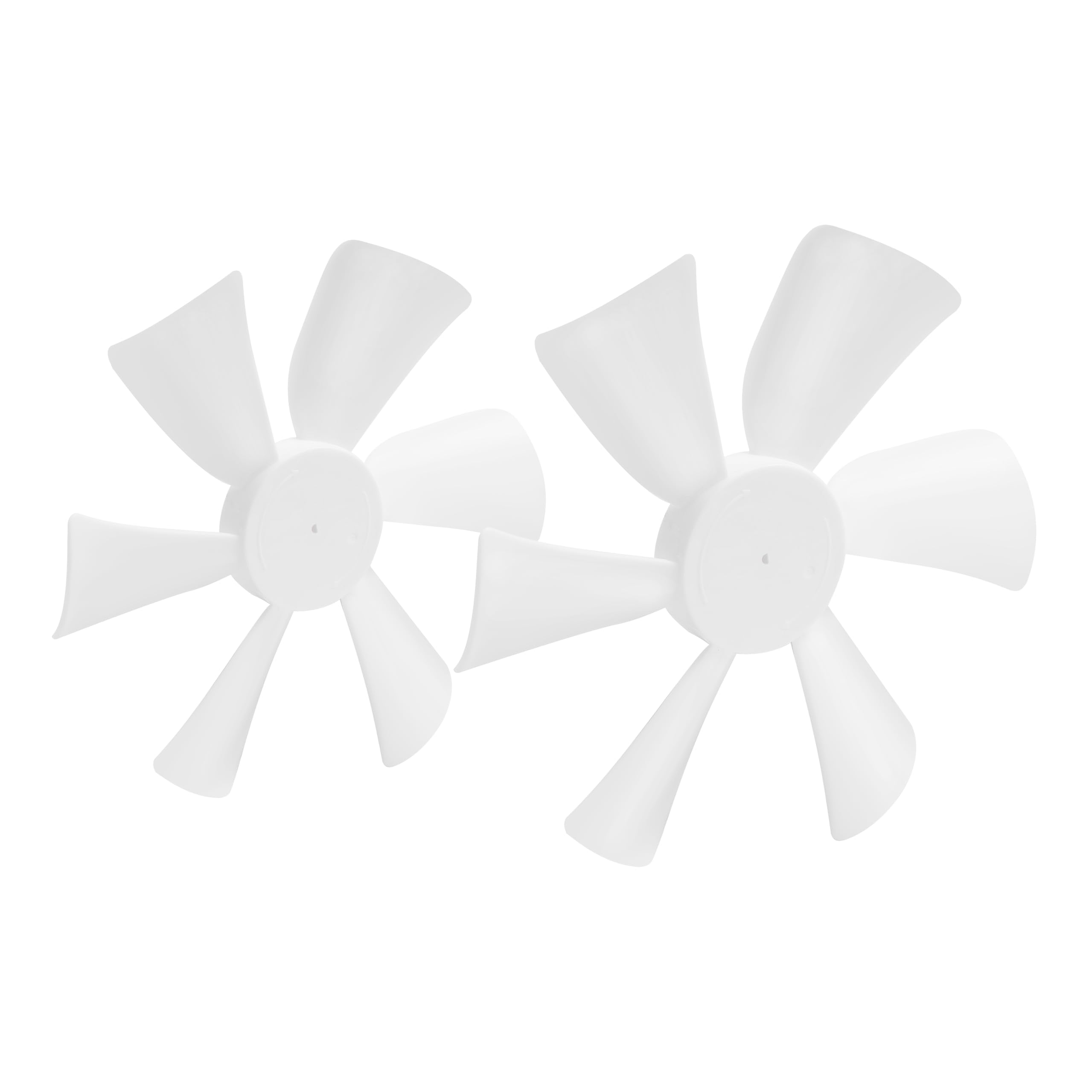 Photo 1 of PlusRoc 2 Pack 6 inches RV Vent Fan RV Exhaust Bathroom Ventilation Roof Ceiling D-Hole White Fan Blades Replacement Compatible with 12V D-Shaft Motor