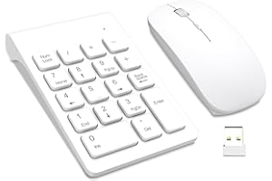 TRELC Wireless Numeric Keypad, Mini 2.4G 18 Keys Number Pad, Portable Silent Financial Accounting Numeric Keypad Keyboard Ext