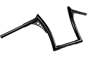 10" Rise 1-1/4'' Batwing Ape Hanger Meathook HandleBar Fit for Harley Softail FLST FXST Sportster XL Gloss Black