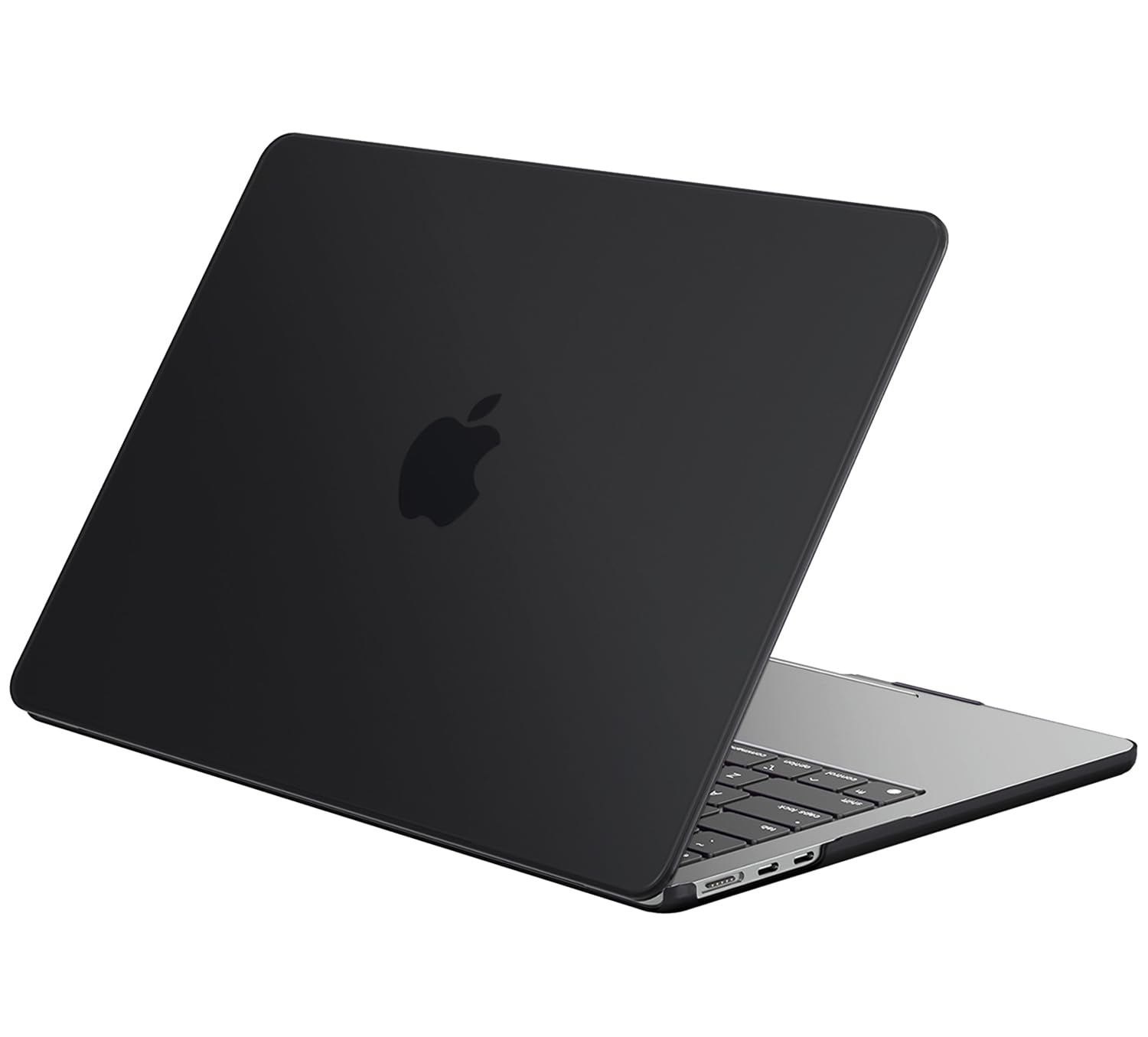 EooCoo Case Compatible with MacBook Air 13.6 inch M5 M4 M3 M2 2026 2025 2024 2022 Release Model A3449 A3240 A3113 A2681 with Touch ID, Plastic Hard Shell Cover, Smooth Surface - Matte Black