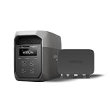 EF ECOFLOW Portable Power Station DELTA 3 MAX with 500W Alternator Charger, 3400W X-Boost Output, Ultra-Fast 0-80% Charging in 1.13 Hr, Home Backup & RV Camping
