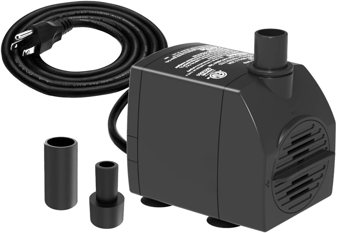 Photo 1 of Knifel Submersible Pump 200GPH Ultra Quiet with Over Heating Protection 5.2ft High Lift for Fountains, Hydroponics, Ponds, Aquariums & More…