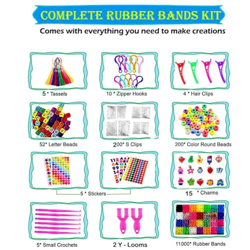 YITOHOP 12080+ Loom Bands Kit, Rubber Bands for Bracelet Making Kit, DIY Art Craft Loom Bracelet Kit,2026 Creativity Birthday Gift Ideal Christmas Gifts