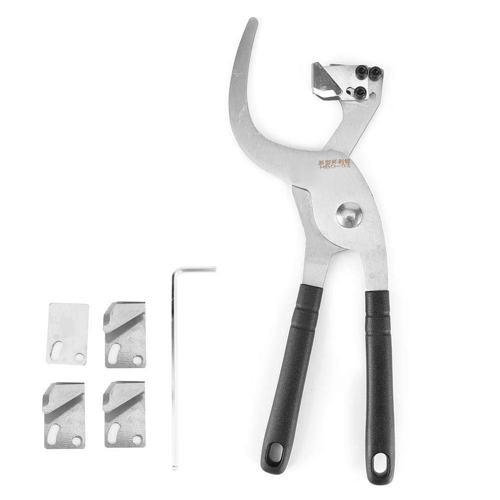 Oumefar Stainless Steel Fruit Tree Peeler Stripper Scissor Branches Cutter Garden Hand Grafting Tools Tree Pruning Shears with 4 Blades of Different Shapes