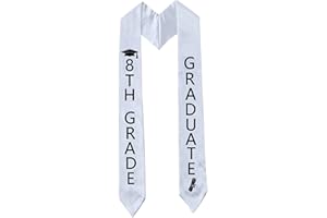 Aisosiks 8TH Grade Graduation Stole Class of 2025, 8TH Grade Grad Sash, 8th Grade Graduation Decorations 2025