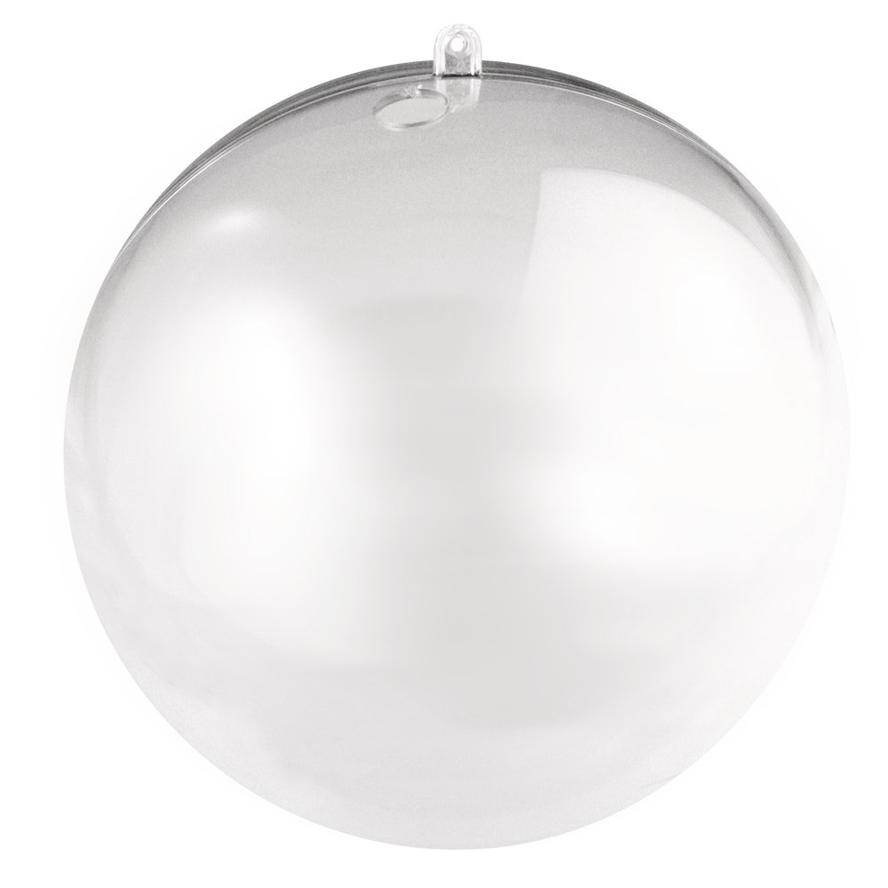 Rayher 3946337 Plastic Ball 2 Pieces 18 cm with 15 mm Hole for LED Chain Crystal