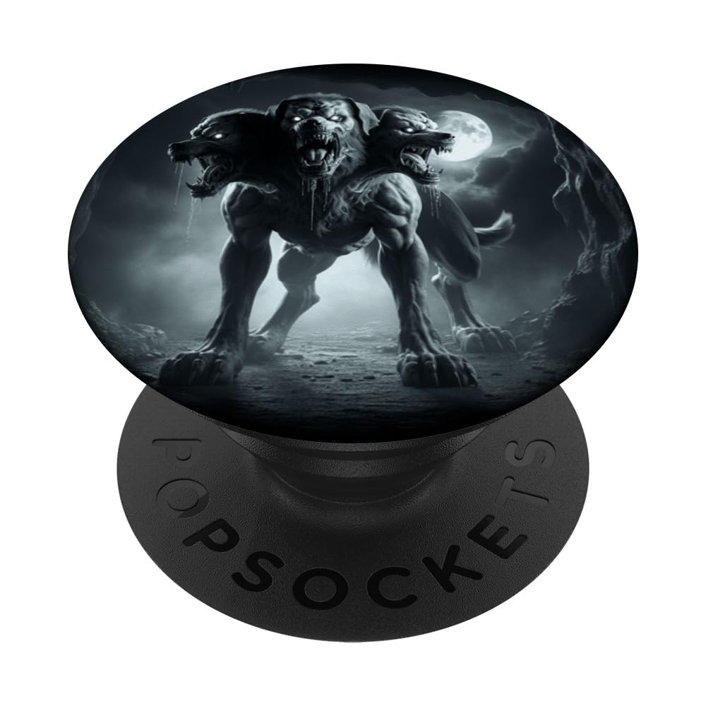 Fantasy Greek Mythology Cerberus Hound Of Hades Graphic PopSockets Swappable PopGrip